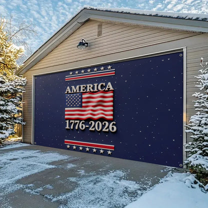 Shineful Garage Door Banner Decoration America Years of Legacy