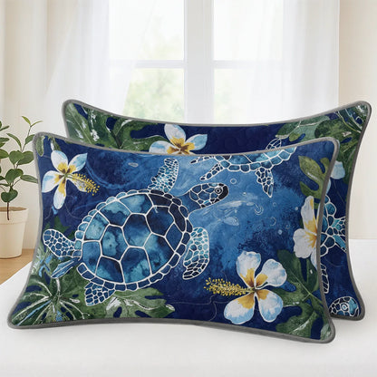 Shineful Quilt 3-Piece Set Tropical Sea Turtle Paradise