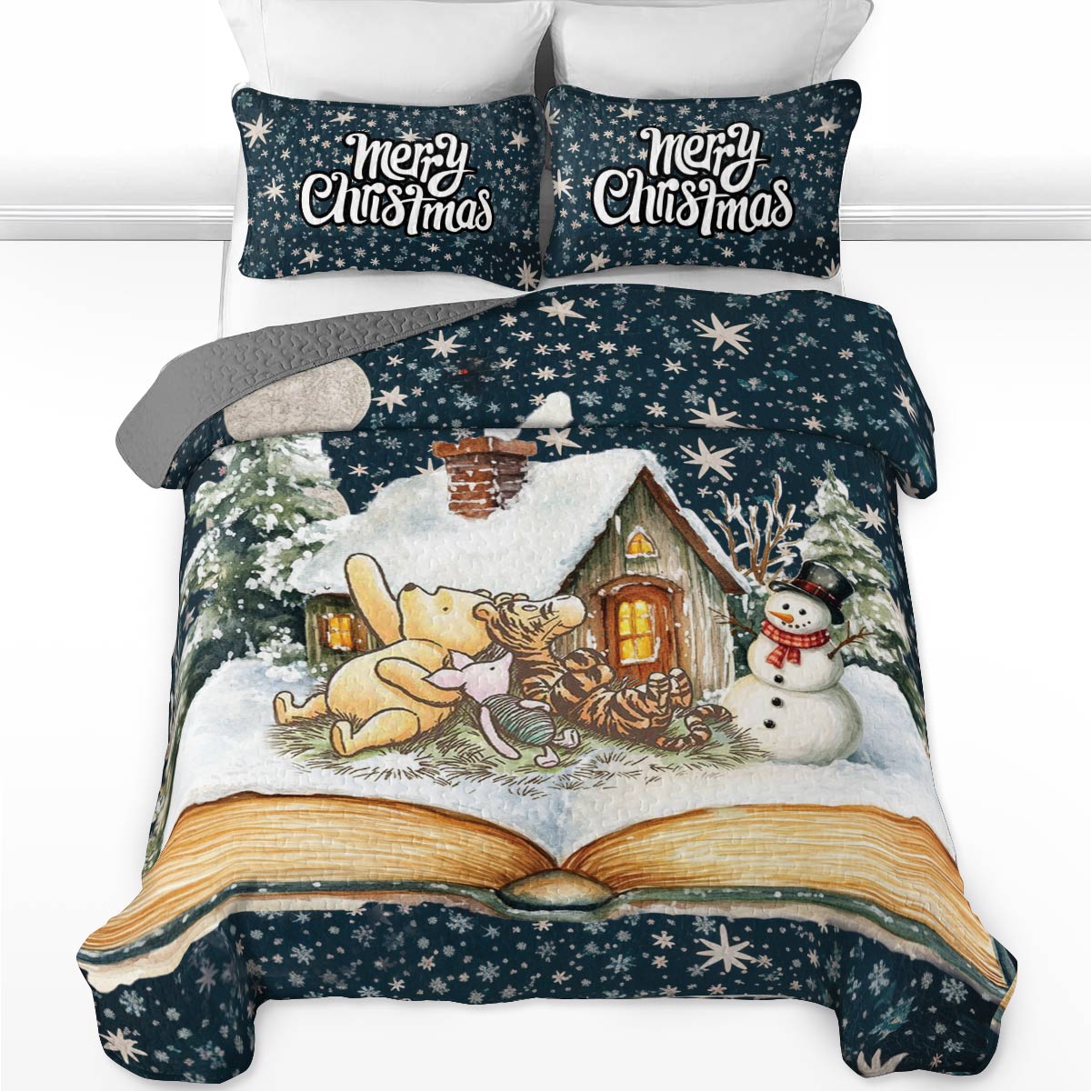 Shineful All Season Quilt 3-Piece Set Winnie Christmas