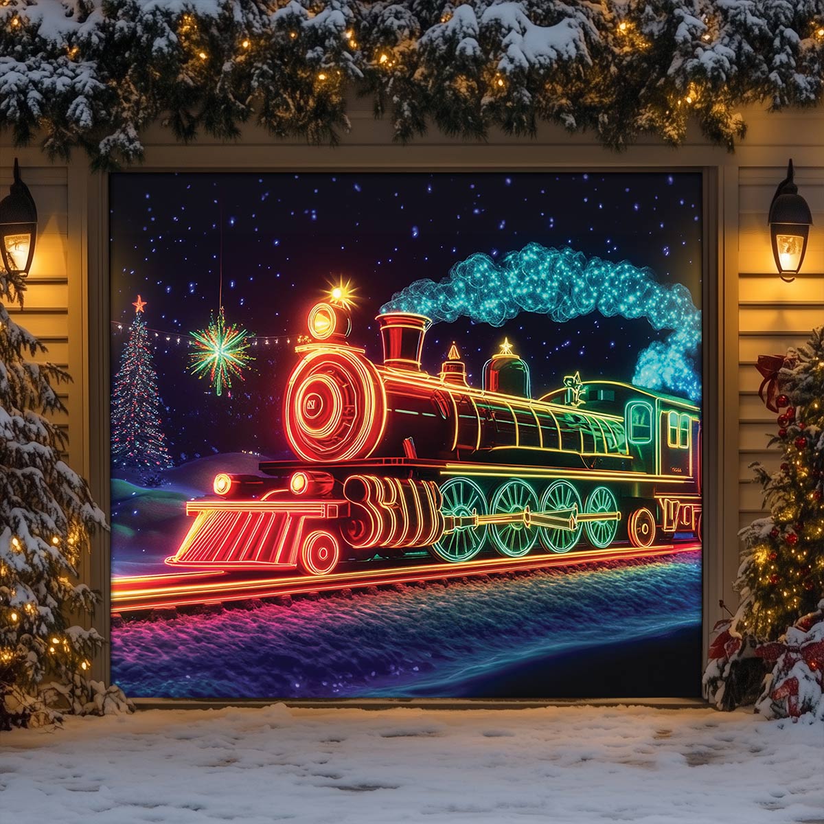 Shineful Garage Door Banner Decoration Holiday Gift Express