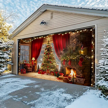 Shineful Garage Door Banner Decoration Cozy Christnmas