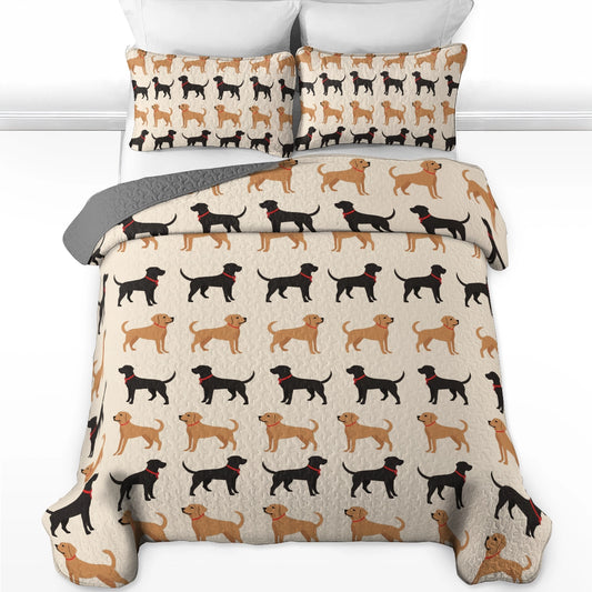 Shineful All Season Quilt 3-Piece Set - Pawsome Labrador