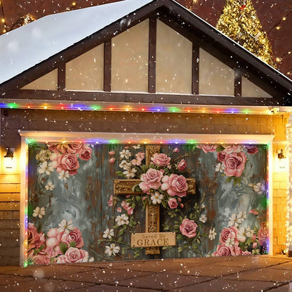 Shineful Garage Door Banner Decoration Saved The Grace