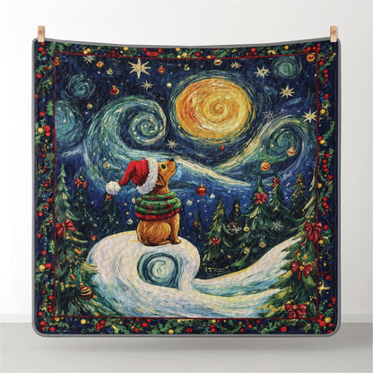 Shineful Quilt 3-Piece Set Starry Christmas Pup
