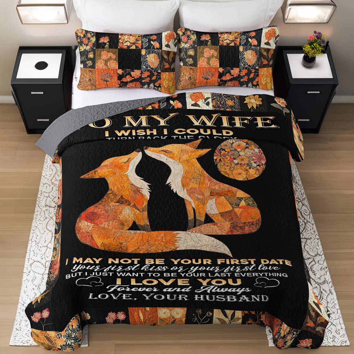 Shineful All Season Quilt 3-Piece Set I Love You
