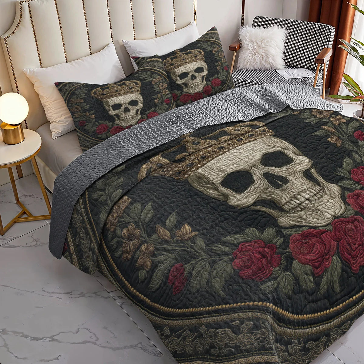 Shineful Quilt 3-Piece Set Crown of the Fallen King