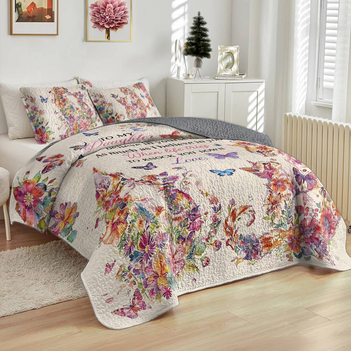 Shineful All Season Quilt 3-Piece Set Daughter's Strength