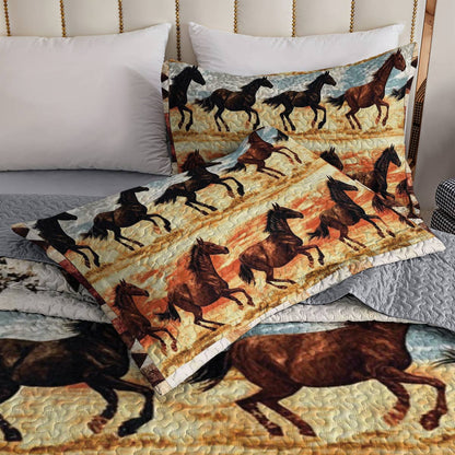 Shineful All Season Quilt 3-Piece Set Galloping Grace