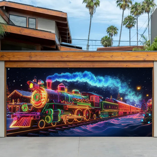 Shineful Garage Door Banner Decoration - Neon Christmas Express