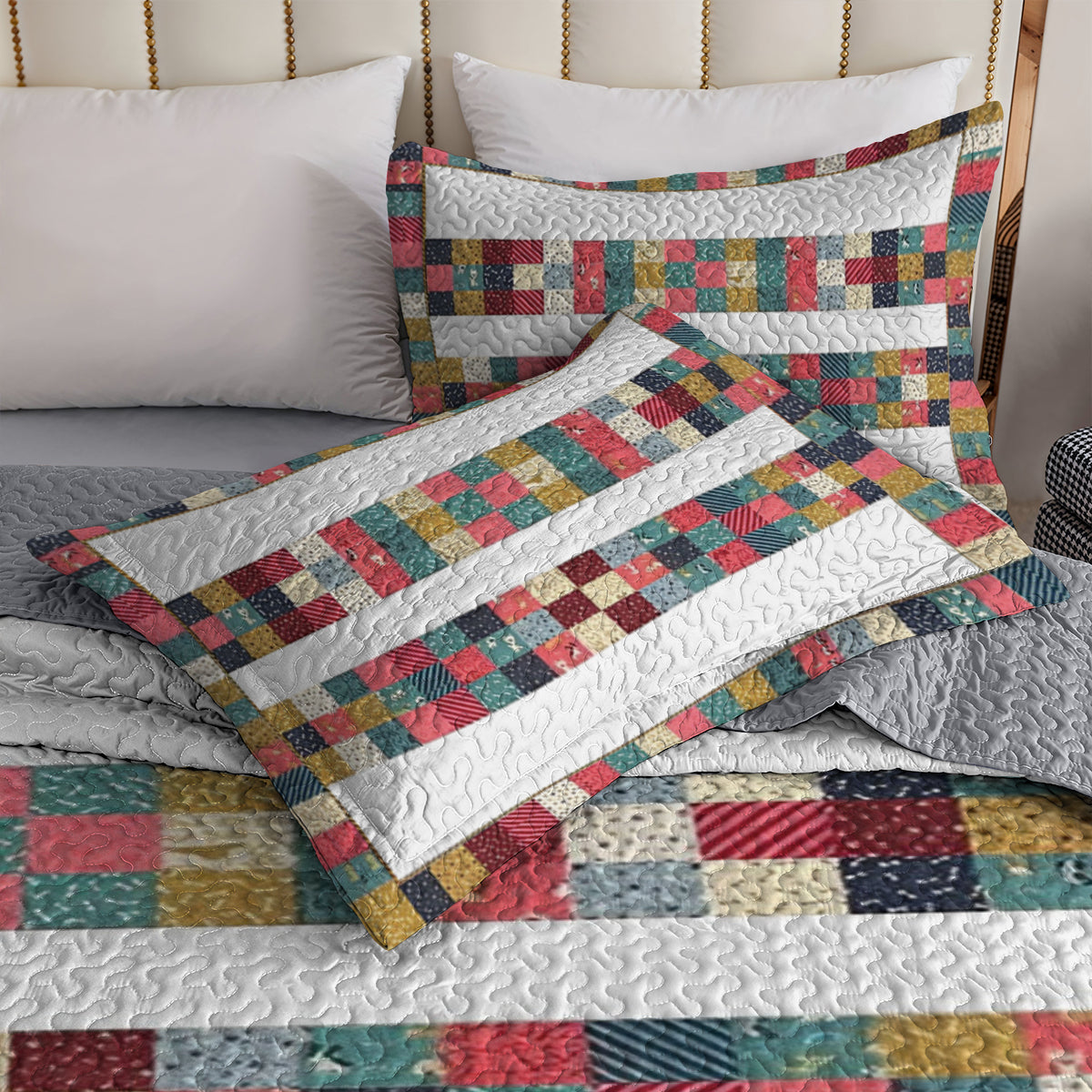 Shineful All Season Quilt 3 - Piece Set Patchwork Long Dachshund