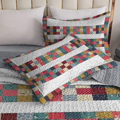 Shineful All Season Quilt 3 - Piece Set Patchwork Long Dachshund