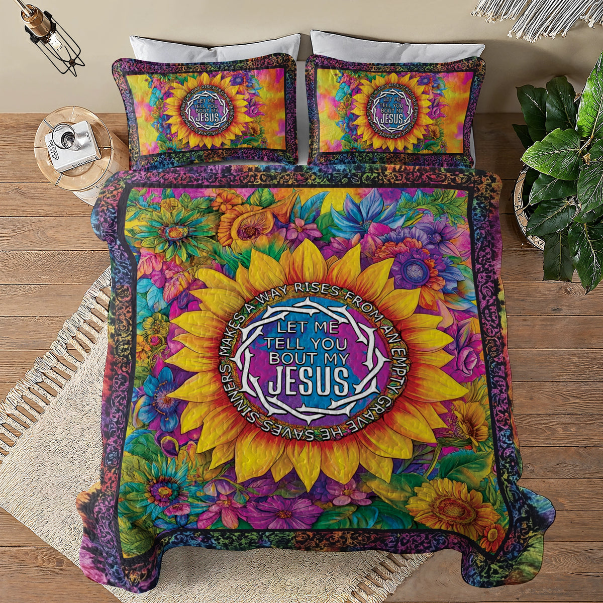 Shineful All Season Quilt 3-Piece Set Faith In God