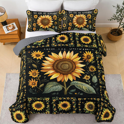 Shineful All Season Quilt 3-Piece Set You Are My Sunshine
