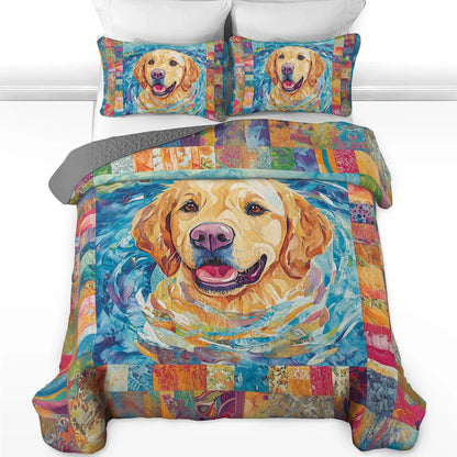 Shineful All Season Quilt 3-Piece Set Labrador Waves