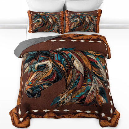 Shineful All Season Quilt 3-Piece Set Spirit of the Horse
