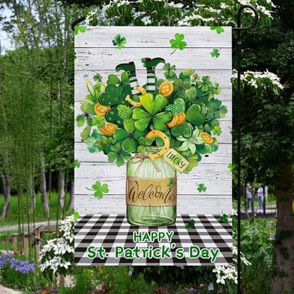 Shineful Gargen Flag 12" x 18" - Rustic Shamrock