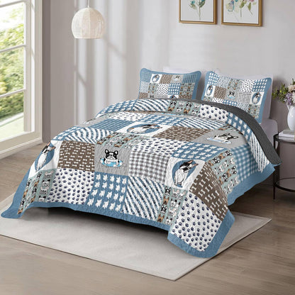 Shineful All Season Quilt 3-Piece Set Frenchie Fun