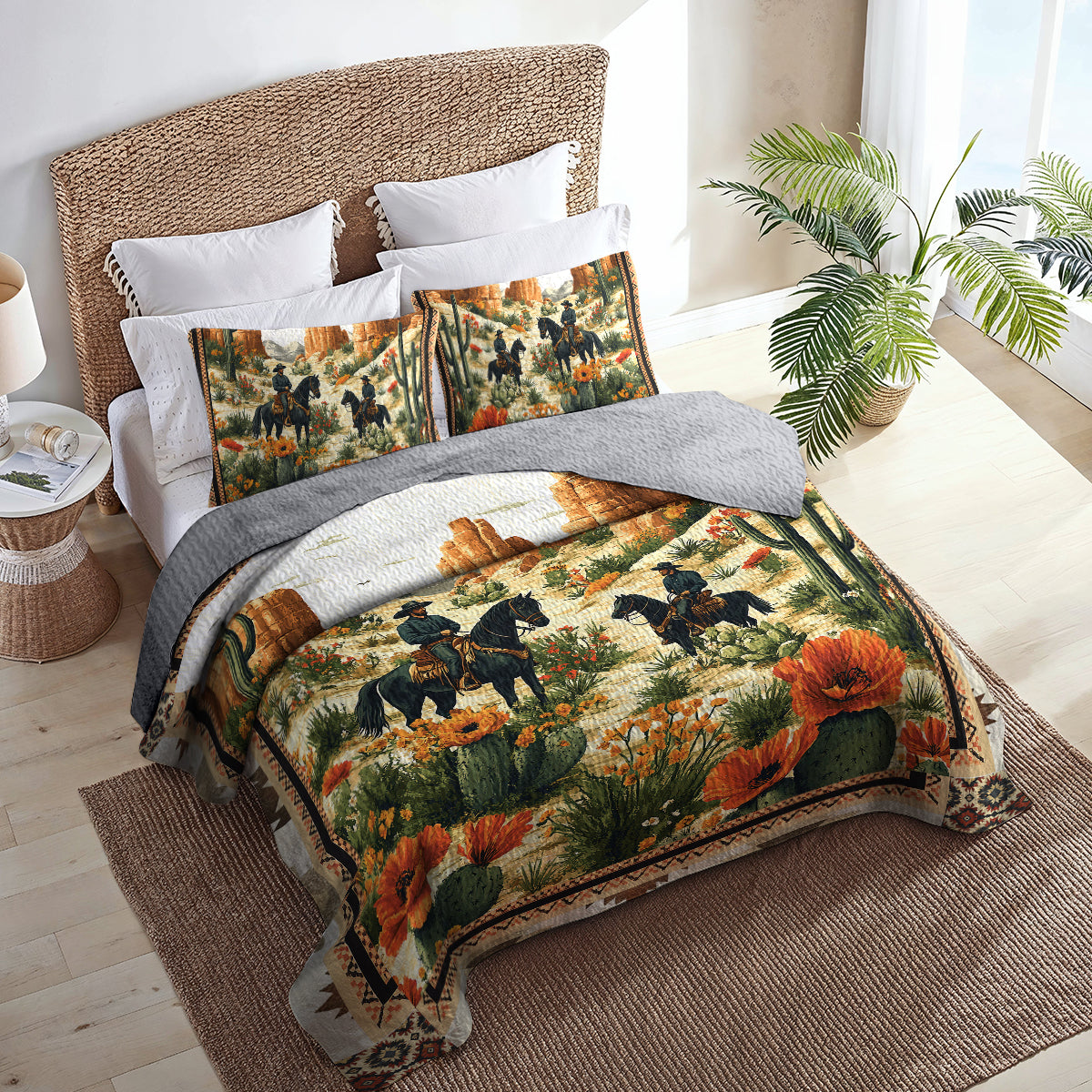 Shineful All Season Quilt 3-Piece Set - Charming Western Cowboy