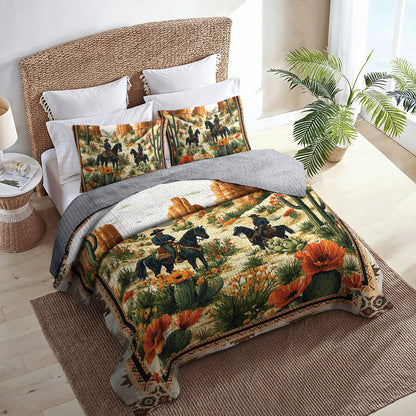 Shineful All Season Quilt 3-Piece Set - Charming Western Cowboy
