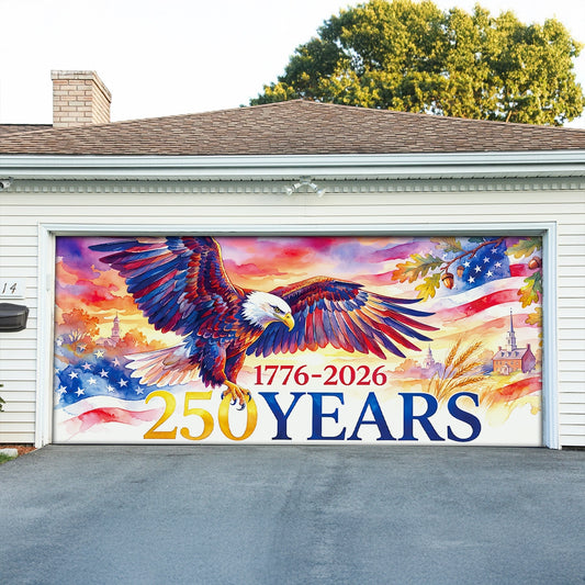 Shineful Garage Door Banner Decoration Freedom Still Soars