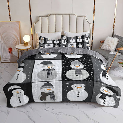 Shineful All Season Quilt 3-Piece Set - Snowman Wonderland