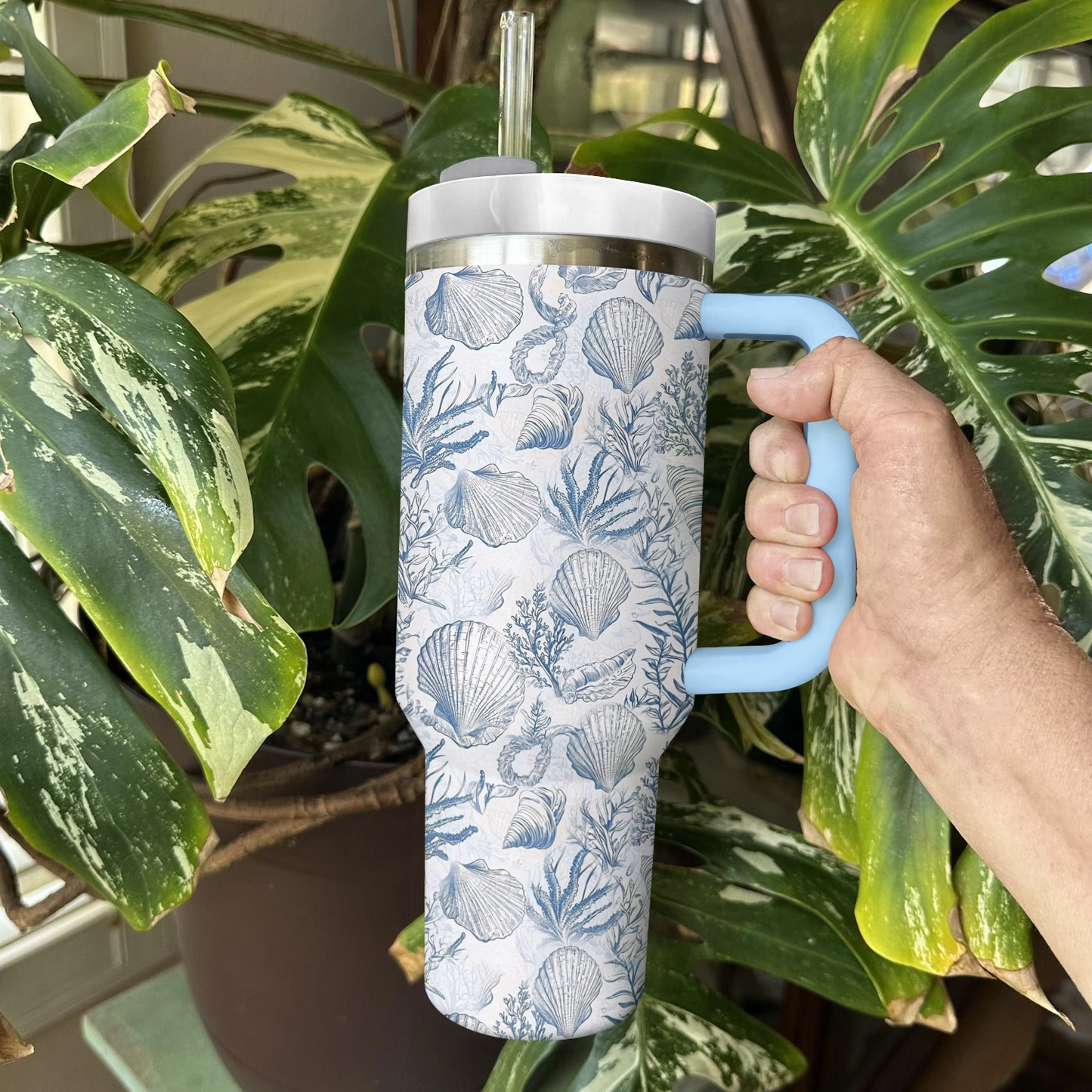Shineful Tumbler Blue Wave Shell