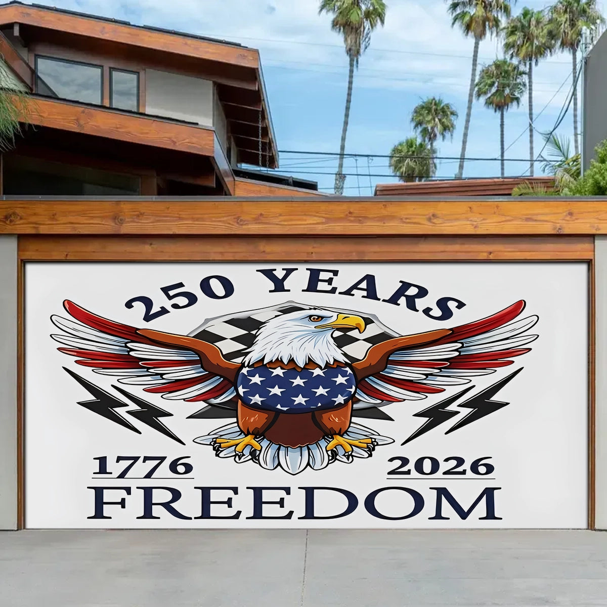 Shineful Garage Door Banner Decoration Born Free, Still Free