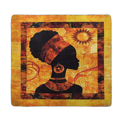Shineful All Season Quilt 3-Piece Set - Black Women African Queen