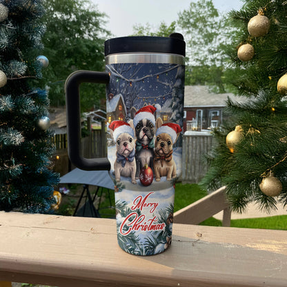 Shineful Tumbler Snowy Frenchie Squad