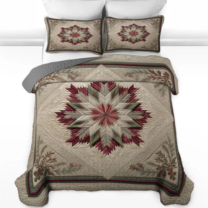 Shineful All Season Quilt 3-Piece Set Winter Star Heirloom