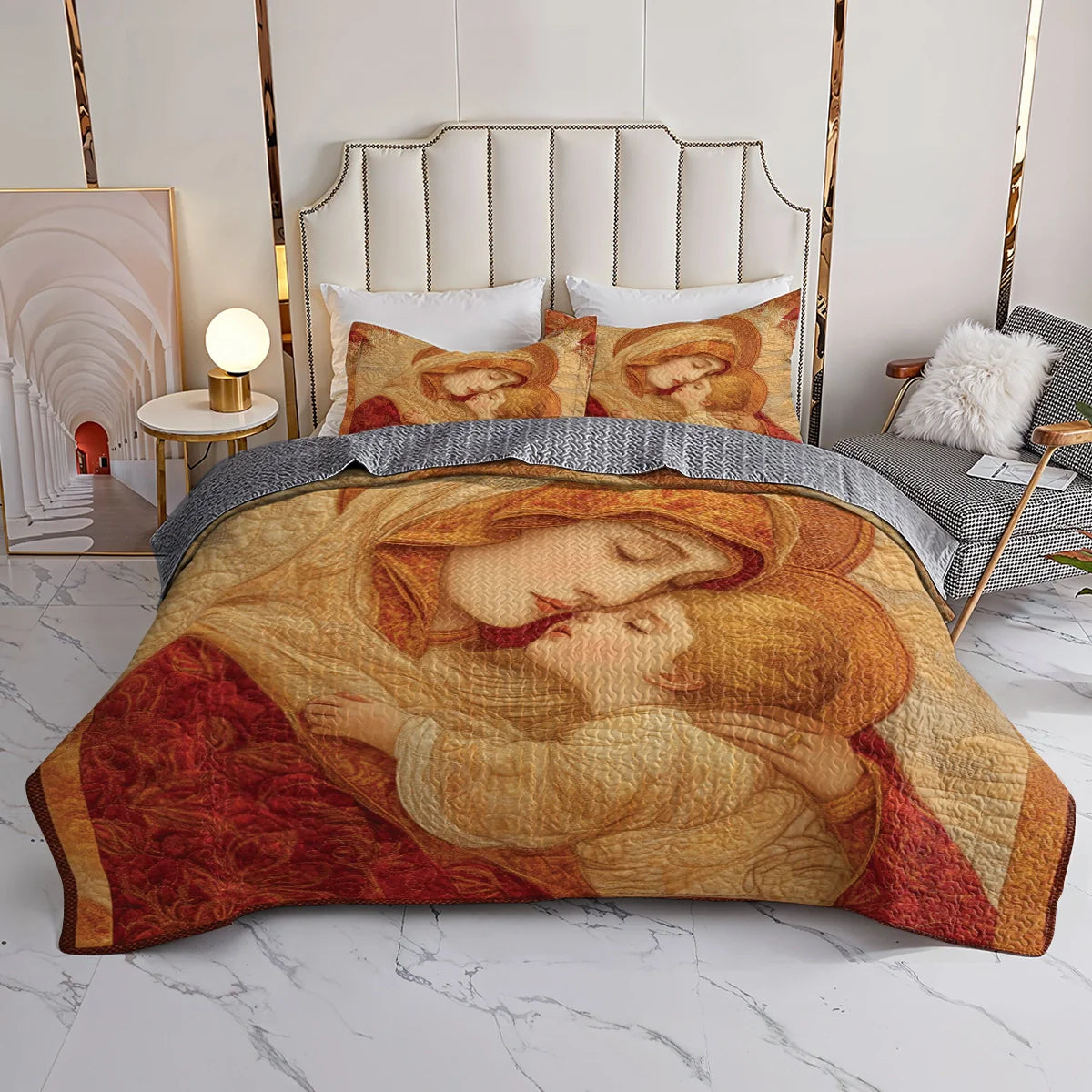 Shineful Quilt 3-Piece Set Sacred Kiss of the Mother