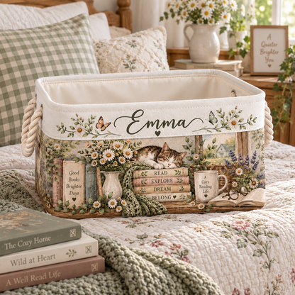 Shineful Cozy Reading Nook Book Basket