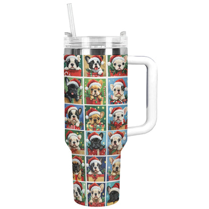 Shineful Tumbler Santa Paws Frenchie