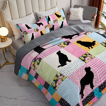 Shineful All Season Quilt 3-Piece Set Furry Hug Friends