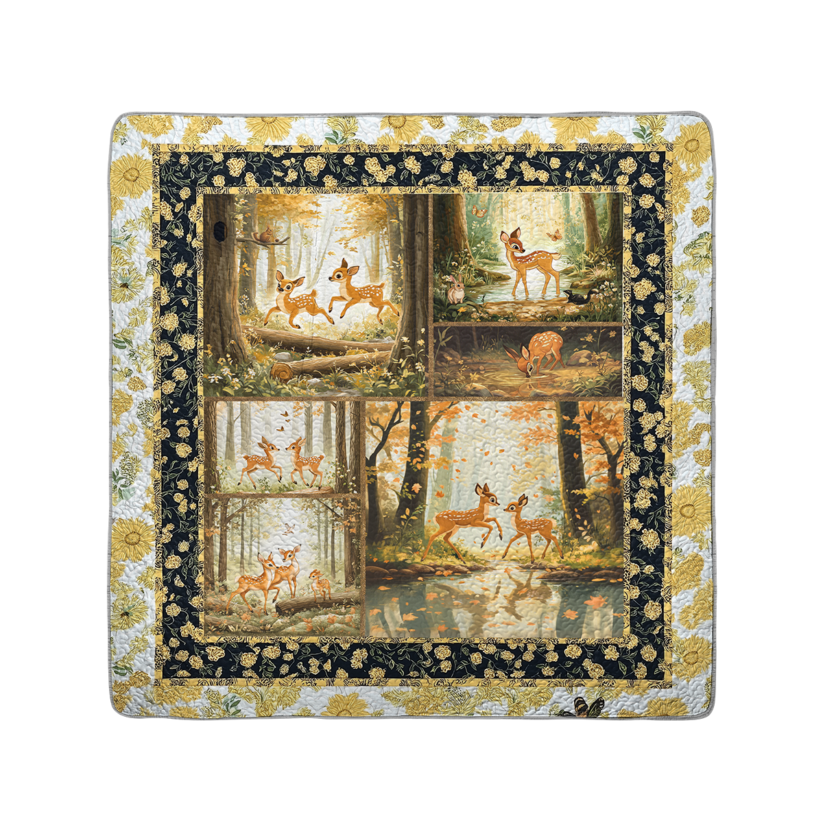 Shineful All Season Quilt 3-Piece Set Woodland Deer Dreams