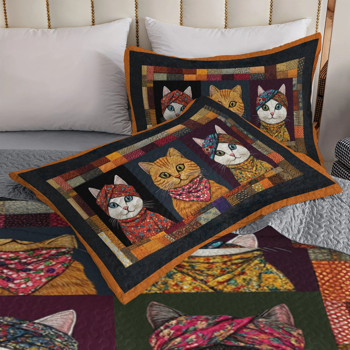 Shineful All Season Quilt 3-Piece Set - Cozy Cat Charm
