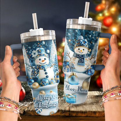 Shineful Tumbler Personalized Frosty Elegance Christmas