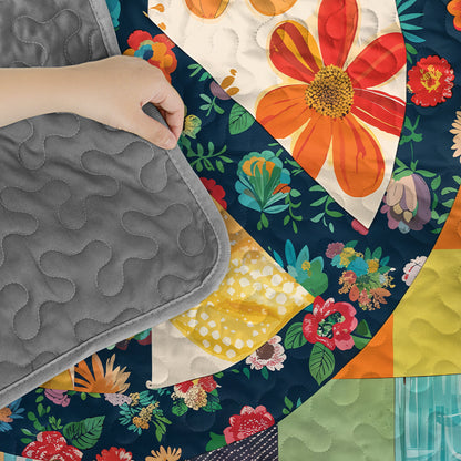 Shineful Quilt 3-Piece Set Flower Peace