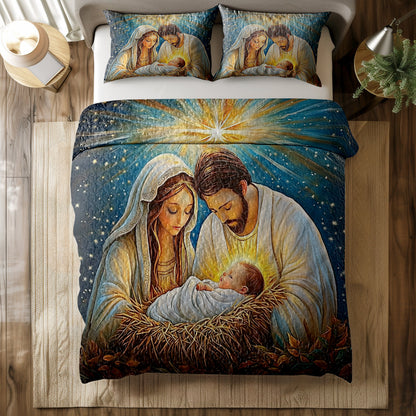 Shineful All Season Quilt 3-Piece Set The birth of Jesus V2