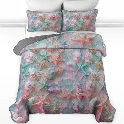 Shineful Quilt 3-Piece Set Coastal Shell