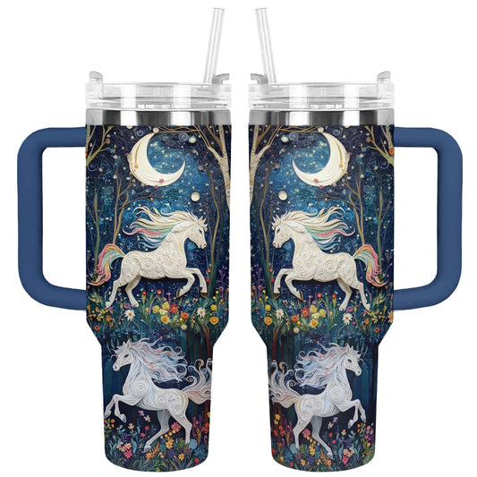 Shineful Glossy Tumbler Moonlit Horse Dreams