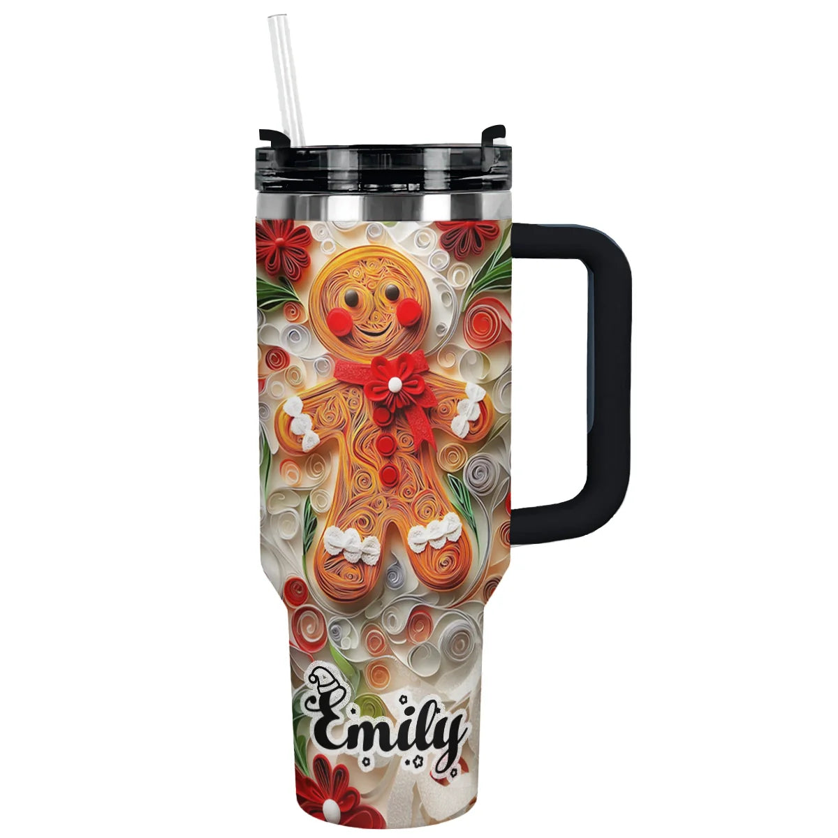 Shineful Tumbler Personalized Dashing Gingerbread Delight Christmas