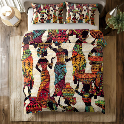Shineful All Season Quilt 3-Piece Set Ancestral Rhythm