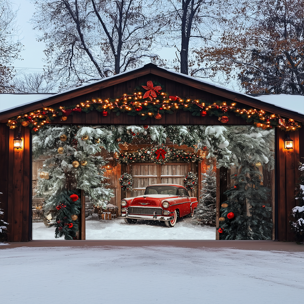 Shineful Garage Door Banner Decoration - Scarlet Drive