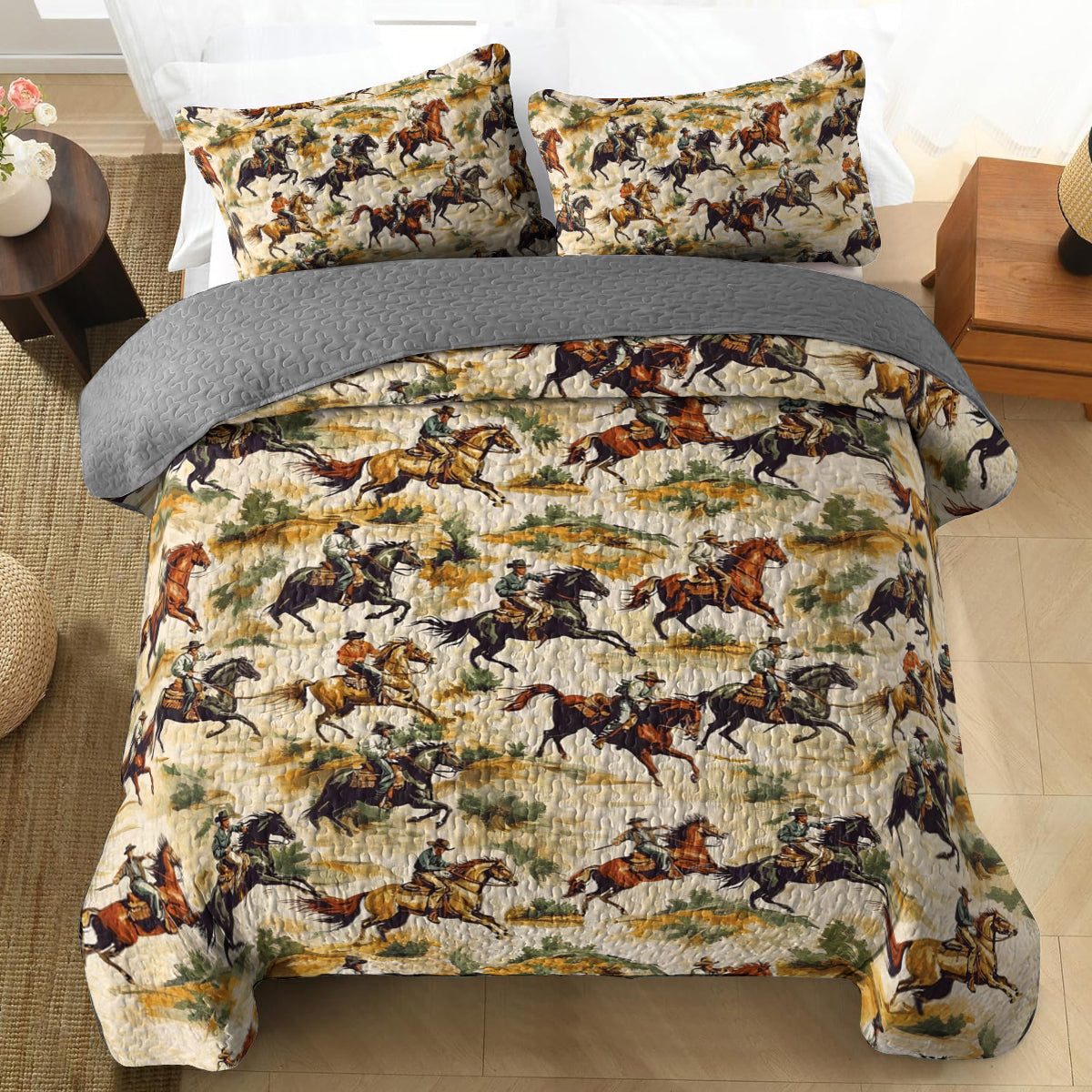 Shineful All Season Quilt 3-Piece Set Wild West Adventure