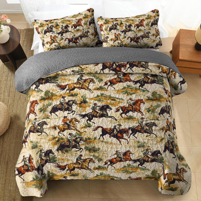 Shineful All Season Quilt 3-Piece Set Wild West Adventure