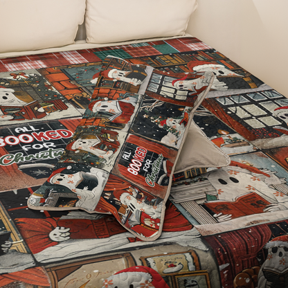 Shineful All Season Quilt 3-Piece Set Christmas Floral Bookish Boo