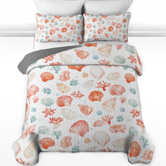 Shineful All Season Quilt 3-Piece Set Undersea Wonders