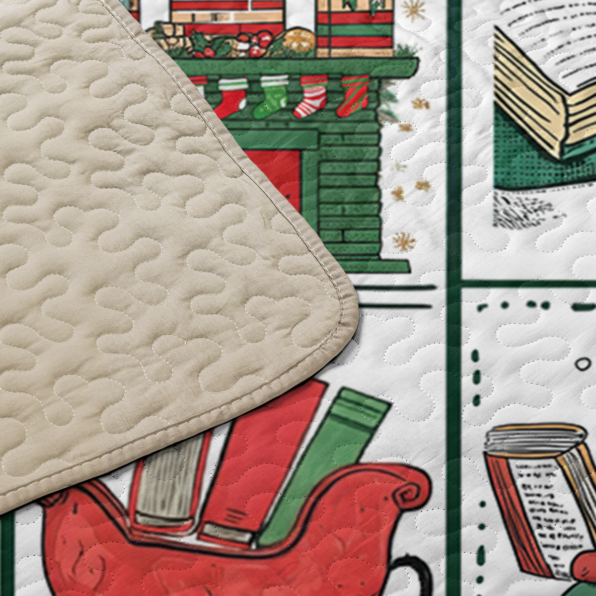 Shineful All Season Quilt 3-Piece Set Magical Elf Reading