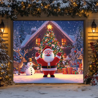 Shineful Garage Door Banner Decoration Merry Christmas Santa